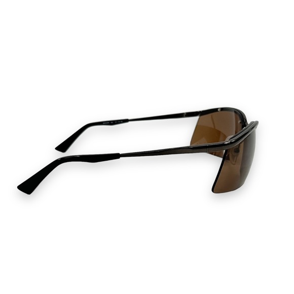 [sold] Balenciaga Black & Brown Y2K Style 70MM Rectangle Sunglasses - Picture 3 of 11